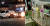 차량 및 인적이 드문 곳에서 관광버스에 등유를 주유하는 모습(왼쪽 사진)과 초등학교 학생들이 통학버스에서 하차하는 모습(※이 사진은 기사 내용과 직접적인 관련이 없습니다). [중앙포토, 유튜브]