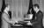 전두환 대통령이 1981년 7월 16일 육군대장으로 예편한 노태우 전 보안사령관을 정무 제2장관으로 임명해 임명장을 주고 있다.[중앙포토]