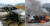 지난 9일 오전 경남 사천시 곤양면 남해고속도로 부산방면 49.4㎞ 지점을 달리던 BMW 730LD 차량(왼쪽)에서 불이나 차량이 전소됐다. 같은날 오전 8시 50분께 경기도 의왕 제2경인고속도로에서도 BMW 320d에서도 화재가 일어났다. [뉴스1, 연합뉴스]