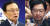 이해찬 민주당 당대표 후보(왼쪽)과 김경수 경남도지사(오른쪽). 임현동, 오종택 기자