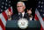 Vice President Mike Pence gestures during an event on the creation of a U. S. Space Force, Thursday, Aug. 9, 2018, at the Pentagon. Pence says the time has come to establish a new United States Space Force to ensure America&#39;s dominance in space amid heightened completion and threats from China and Russia. (AP Photo/Evan Vucci) <저작권자(c) 연합뉴스, 무단 전재-재배포 금지>