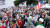 보수단체 회원들이 제73주년 광복절인 15일 서울 광화문네거리에서 문재인 대통령 탄핵촉구 집회를 열고 태극기와 성조기를 흔들고 있다. [뉴스1]