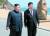 김정은 북한 국무위원장이 지난 5월 9일 중국 다롄을 방문해 시진핑 중국 국가주석과 산책하고 있다. [사진=노동신문]