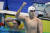 19일 열린 아시안게임 수영 남자 자유형 200m에서 우승한 중국 수영 간판 쑨양. [신화=연합뉴스]