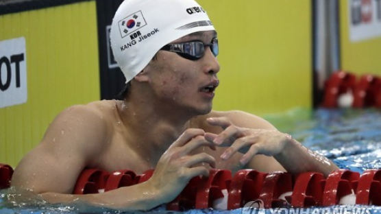 강지석, 배영 50ｍ 동메달…수영서 두 번째 메달