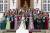 덴마크 왕실 2004년 5월 결혼식 기념 사진. 프라데리크 왕세자와 호주 출신 메리의 결혼식이다. 