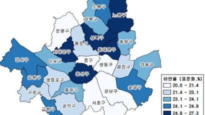 서울시민 4명 중 1명은 비만…비만율 가장 높은 구는?
