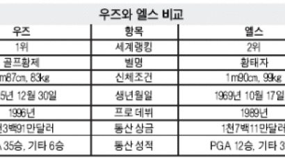 우즈 '虎打' vs 엘스 '好打' 맞대결