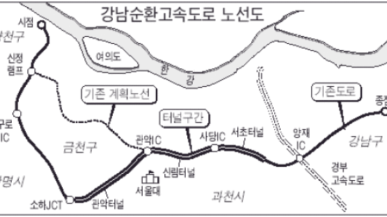 성산대교~수서 강남순환 고속도 환경에 막혀 '10년하청'