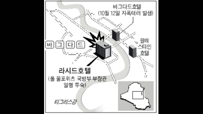 이라크서 공격 받은 美국방부 부장관…호텔 3~11층 로켓포 맞아