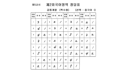[2004 대입수능] 제2외국어영역 답안지(중국어-짝수형)