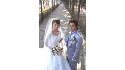 [사진] '겨울연가'촬영지서 첫 결혼식 가지 일본인 부부