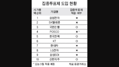 상장사 85% '집중투표' 안한다