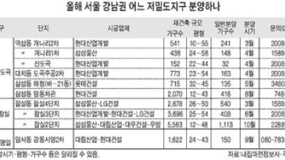 강남권 재건축 올 3300가구 분양