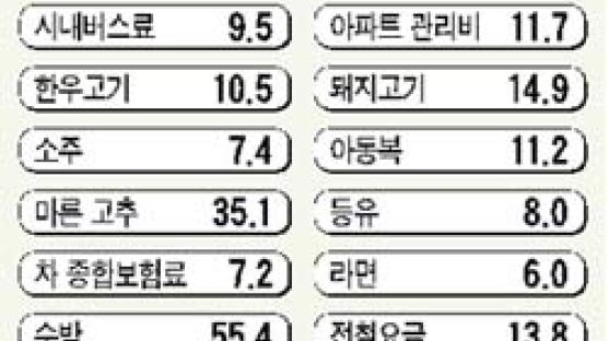 고삐 풀린 物價…韓銀 목표치 높여 2.9%서 3.2%로