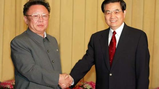 [사진] 김정일-후진타오 악수