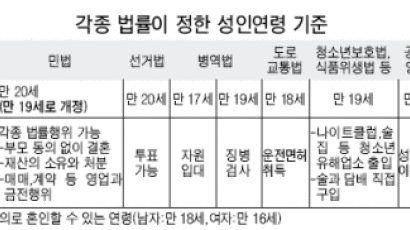 만 19세부터 민법상 성년