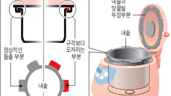 압력솥 폭발은 '작은 내솥' 때문