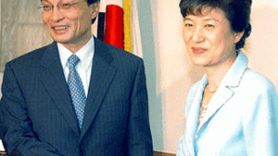 박근혜 대표, '수도이전 회담' 대통령에 제의