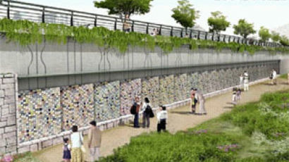 북한 용천 어린이들 그림 청계천변 벽화 수 놓는다
