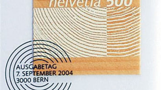 스위스, 나무 잘라 만든 우표 판매