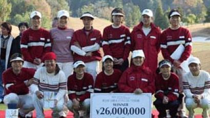 한국 골프 여걸들 3년연속 일본 울렸다