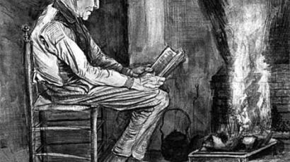 [그림 속의 책] 고흐의 ‘불가에 앉아 책 읽는 농부’ (1881년)