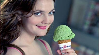 드류 베리모어, 국내 아이스크림 CF모델