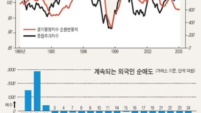 외국인 숨가쁜 "팔자" 공세