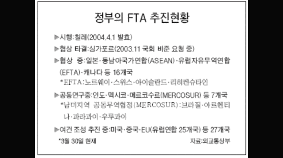 2007년까지 50개국과 FTA 협상 추진