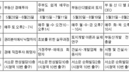 "직접 경매 투자 해봅시다" 부동산아카데미 교육과정 개설