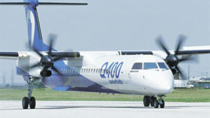 제주 지역민항 항공기 캐나다산 Q400 선정