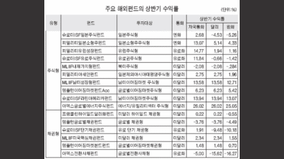 해외펀드 투자자들 '쓴 맛'