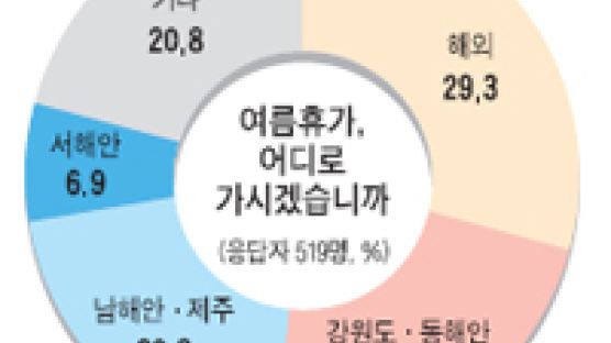 [CEO 엿보기] 휴가지 해외·동해안 꼽아