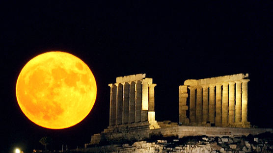 [사진] 보름달과 포세이돈 신전