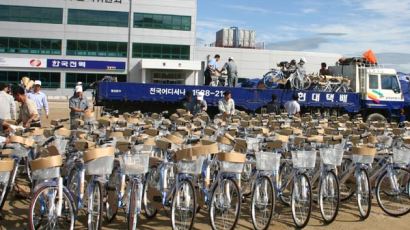 [사진] 개성공단 누빌 남한 자전거