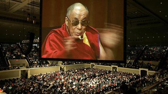 [사진] 미국서 연설하는 달라이 라마