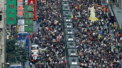 홍콩 민주화 요구 25만명 시위