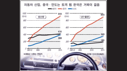 현대차도 뛴다… 장점유율 중국·인도서 2위