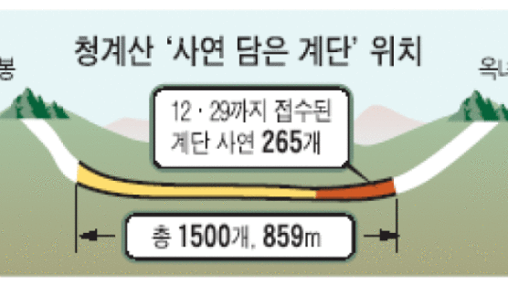 서울 청계산 '사연 있는 계단'