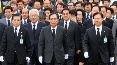 [사진] 임채정 신임 국회의장 등 현충원 참배
