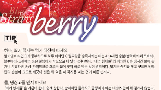 [week&건강] berry로 끝나는 과일, 영양도 '베리 굿'
