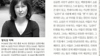 미당·황순원 문학상 최종 후보작 지상중계 ⑨ 소설 - 정미경