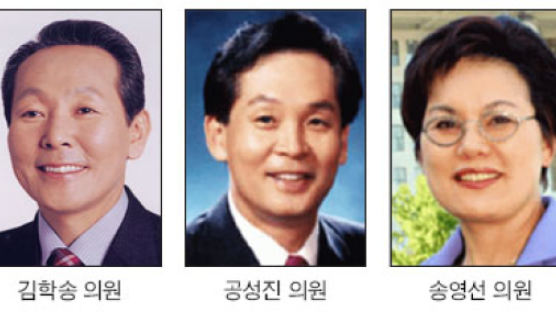 한나라 김학송·공성진·송영선 의원 회기중 평일 군부대 골프