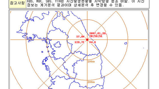 강원 강릉서 규모 4.8 지진 발생…전국 각지서 지진 감지