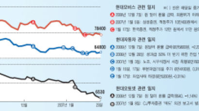 계속되는 내리막 … 현대차 주가 왜 ?