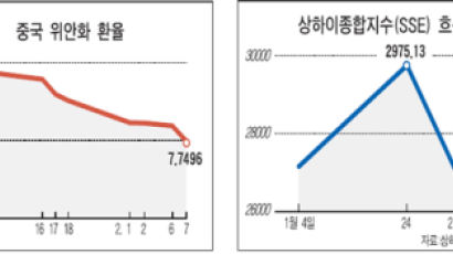 위안화 치솟고 증시는 꺼지나