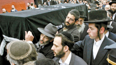 [사진] 학생 구하다 숨진 노교수 '유대교 장례식'