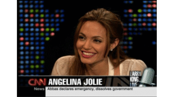 CNN LARRY KING LIVE - [Angelina Jolie]