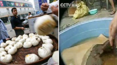 [사진] 중국산 먹거리 공포 … 이번엔 '골판지 만두'